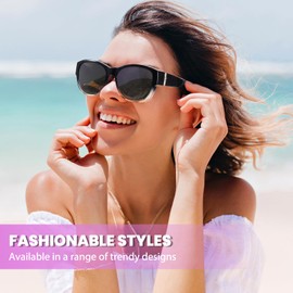 Myiaur Polarised Fit Over Sunglasses for Women, UV400 Protection, TR90 Trendy Frame, Ideal for Daily Wear & Driving