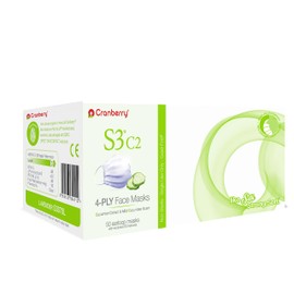 S3070L Cranberry Series S3070 C2 Earloop Face Mask, Lavender (Pack of 50)