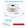 Aclorol 50ft AC 110V COB LED Strip Lights Outdoor Waterproof