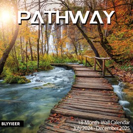 2025 Wall Calendar PATHWAYS | Jul 2024 -Dec 2025 | 18 Monthly Hangable Wall Calendars | 12" x 24" (Open) | Thick & Sturdy Paper for Organizing & Planning | Home and Office | Giftable | PATHWAYS