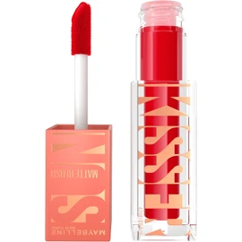 Maybelline SunKisser Rubor Líquido Mate Spicy Red, Efecto Sunglow Rojo Cálido, Fórmula con Vitamina E, Aplicador XL, 12 Horas, Ultradifuminable, 4.7ml