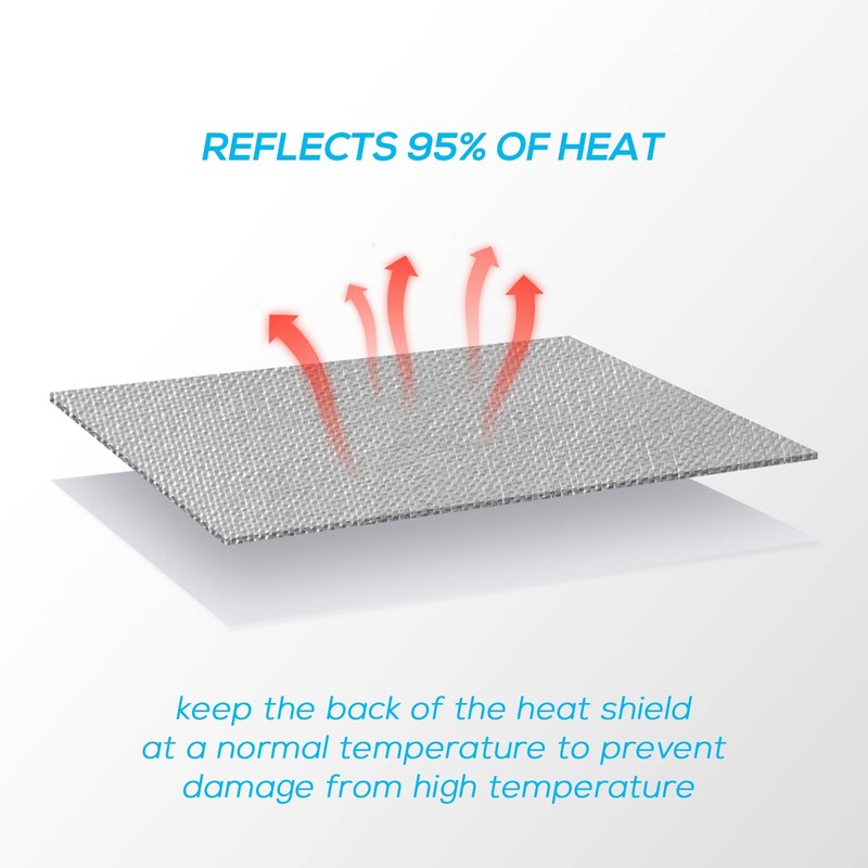 FLASLD Aluminized Heat Shield Thermal Barrier Adhesive Backed Heat Sleeve