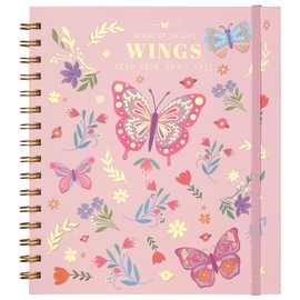 MGGAO Lined Spiral Journal Notebook, Hardcover Spiral Notebook for Women Girls, 7.7" x 8.6", 96 Sheets, 100GSM Thick Paper, College Ruled for Writing Work School