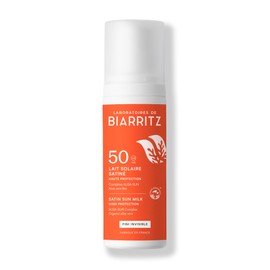 Laboratoires de Biarritz - Satin Sun Lotion SPF50 - Transparent Liquid Texture - Face & Body - Fresh Effect Immediately After Application - Fragrance 100% Natural Origin - 100 ml