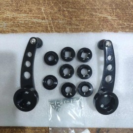 autoboss22 Aluminum Manual Billet Window Crank Handle Winder Knob Universal Car Side Black