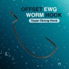 Reaction Tackle Offset EWG Worm Hooks (25-Pack) - 3/0