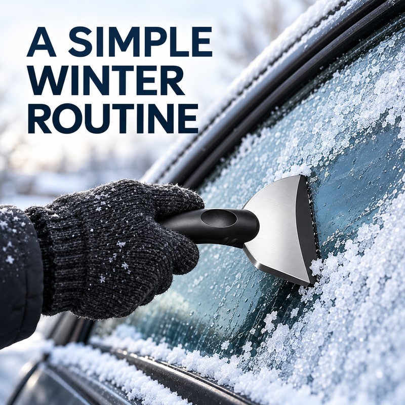 2 Pack Car Ice Scrapers for Windshield Snow and Ice