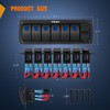 Nilight 6 Gang Rocker Switch Panel with PD Type C
