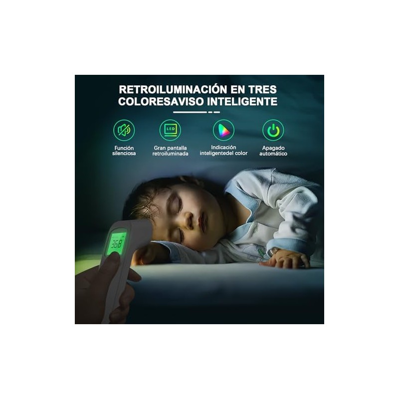 AXIDUN Termómetro Digital Infrarrojo Portátil Termometro Digital Bebe, Termometro Digital,