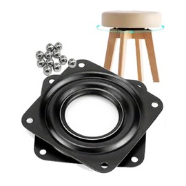 S.fields.inc Turntable Ball Bearing Turntable Swivel Swivel Work Bench TV Chair Gardening Black (6")