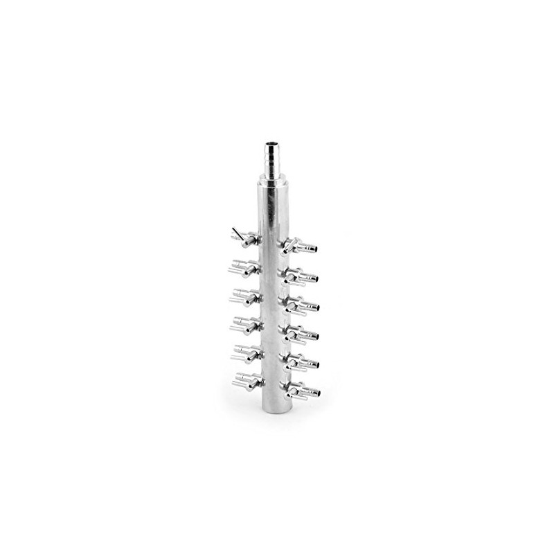 sourcing map Aquarium 12 Way Inline Manifold Air Flow Pump