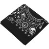 TRIXES Black Bandana Scarf Head Scarf Printed on Both Sides