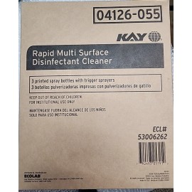 Kay Rapid Multi Surface Disinfectant Cleaner Spray Bottle/Box of 3/04126-055