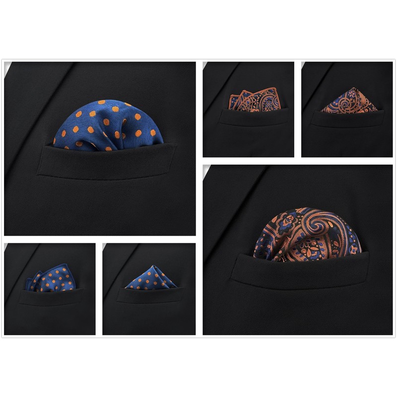 Shlax&Wing 5 Pieces Assorted Pañuelo De Bolsillo Para Hombre Handkerchiefs