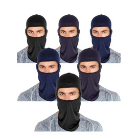 Tatuo 6 Pieces UV Sun Protection Balaclava Full Face Mask Winter Windproof Ski Mask for Outdoor Motorcycle Cycling