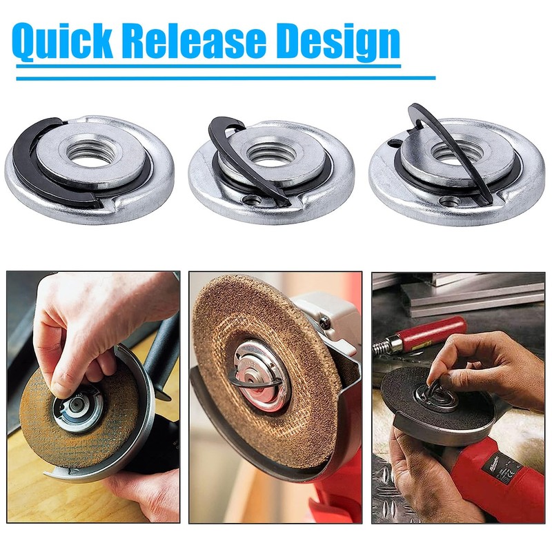 Yakamoz 2PCS M14 Thread Angle Grinder Lock Nuts, Quick Release