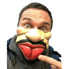 Rubber Johnnies Johnniesfx, GROWLING PIRATE HALF Face MASK, EYE PATCH, Fancy Dress COSTUME MASKS, One Size