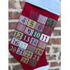 Handmade Jumbo size Classic Quilted Christmas Stocking Advent Calendar,25 Day