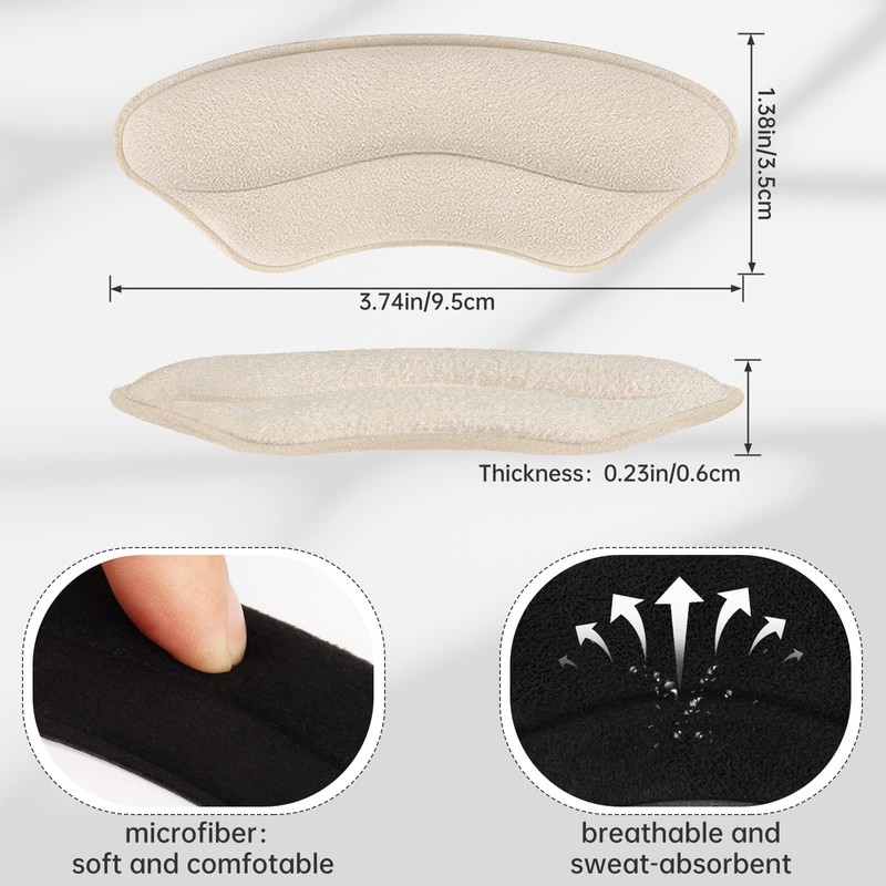 AIQINHU Unisex Heel Pads for Shoes That are Too Big,