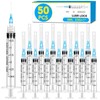 50 Pack 3ml Syringes with Needle-23Ga 1 Inch Needle with