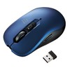 Sanwa Direct 400-MAWS097BL Silent Mouse, Wireless Mouse, Blue LED, 5