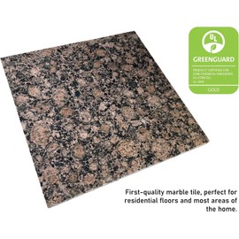 Tenedos Baltic Brownish Granite 12x12 Polished Tile – Natural Stone for Kitchen Countertops Bathroom Walls Entrance Floors Backsplash Fireplace (1 Piece)