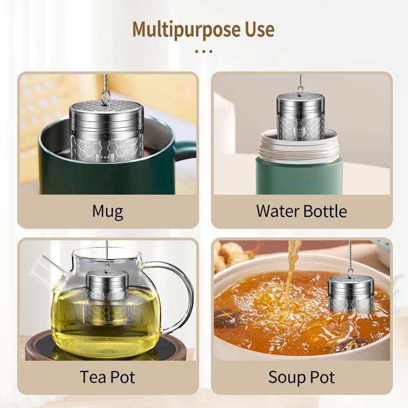 BOMANSI BOMS 2 Pack 316 Stainless Steel Tea Infuser for