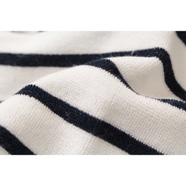 Senshu Towel Bath Towel, Twin Simple, Style, Large, Quick Drying, Thin, Border, White, Navy, Approx. 33.5 x 57.1 inches (85 x 145 cm)