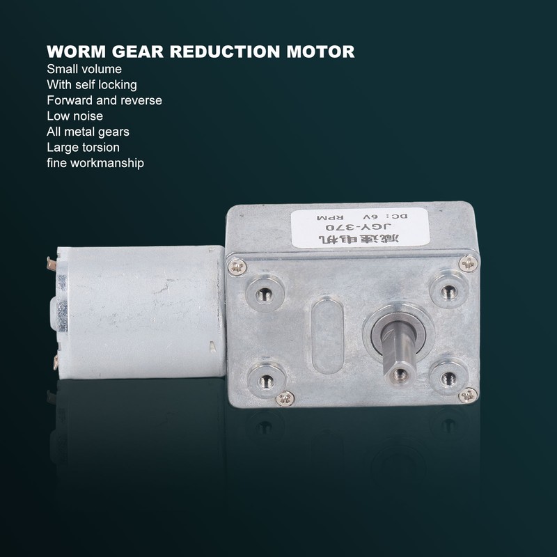 Double Shaft DC Gear Motor 25kg.cm 12mm Self Locking Reversible