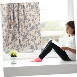 GRIRIW Short Flower Pattern Curtains for Windows Lightweight Privacy Drapes for Kitchen Bedroom Modern Tier Window Decor Wide High