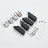 Beelee 4 Pack Black Towel Hooks for Bathroom Wall Mounted