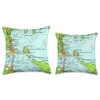 Vintage Mackinac Island MI Nautical Map (1955) Throw Pillow