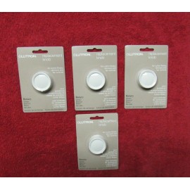 White (4) White LUTRON Knobs for Volume Control, dimmer, fan speed,  etc