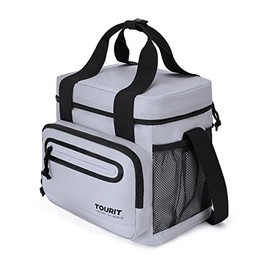 TOURIT Large Lunch Bag 14L Insulated Lunch Box Lunch Cooler for Men Work, School, Gray