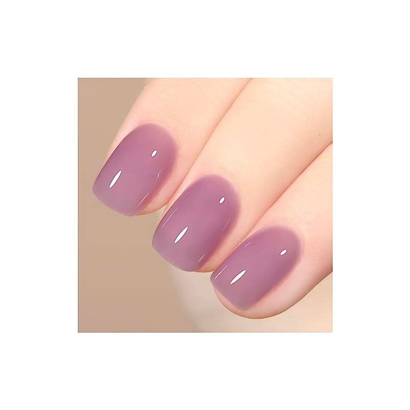 GAOY- Esmalte de uñas en gel Jelly Nude Purple, 16