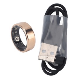Smart Ring IP68 Waterproof Multi Sports Modes Magnetic Charging BT Sleep Monitor Ring Rose Gold Type 8