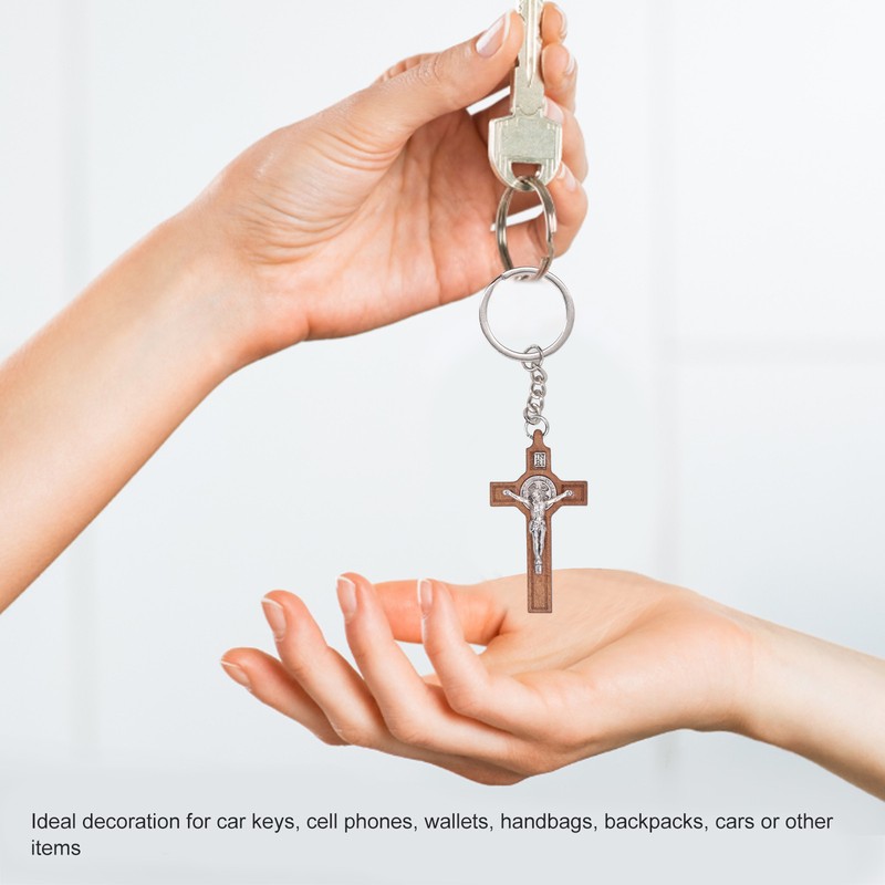 Christian Cross Keychains Engraved Bible Verses Exquisite Jesus Cross Key