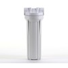 Hydronix HF3-10WHWH38, 10" White Housing with White Rib Cap For RO & Filtration Systems, 3/8" Ports