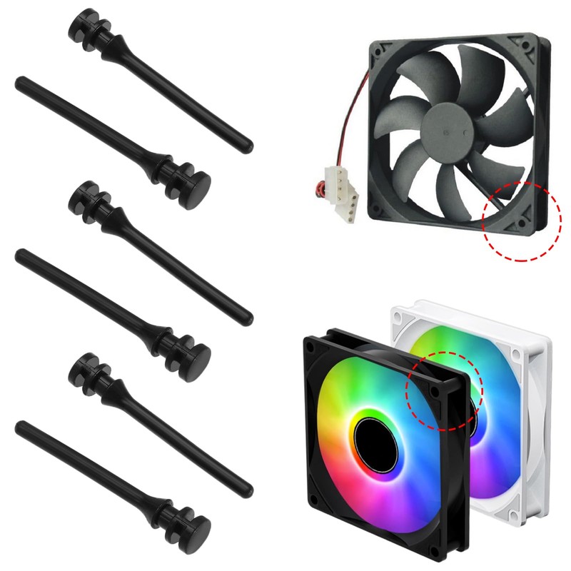 ECSiNG 50Pcs 43mm Cooling Fan Mount Screw Anti-Vibration Rubber Fan