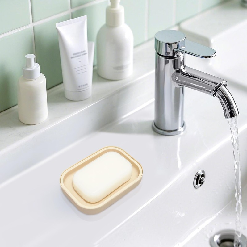 Double Layer Draining Soap Dish, Plastic Dishwashing Sponge Soap Holder