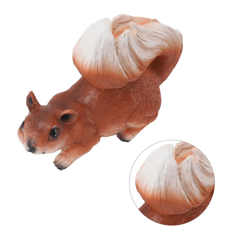 Squirrel Garden Decor Outside Funny Resin Statue Courtyard Balcony Outdoor