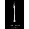 12 Serving Forks, Fruit Forks, 15 x 1.35 cm, High-Gloss