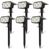 Sucolite 6-Pack Solar Spot Lights Outdoor, 59 LED Solar Lights