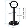 6 Pack Curtain Pole Bracket Ceiling Mount Black 25mm Metal