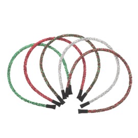 BESPORTBLE 5PCS Christmas Themed Headbands for Women Sparkly Holiday Hair Accessories Lightweight and Portable for Festive Parties and Everyday Wear for Curly Hair Styling