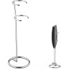Ajrwiiy Milk Frother Stand Compatible with Zulay Powerful Silver