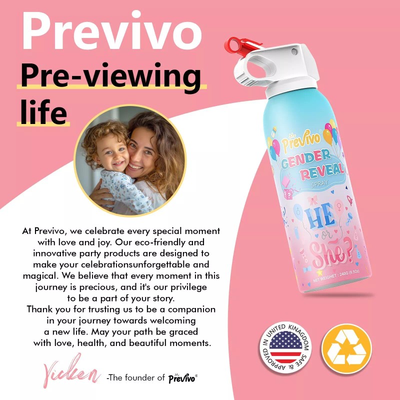 Previvo Gender Reveal Fire Extinguisher Set - 2 Pcs Pink