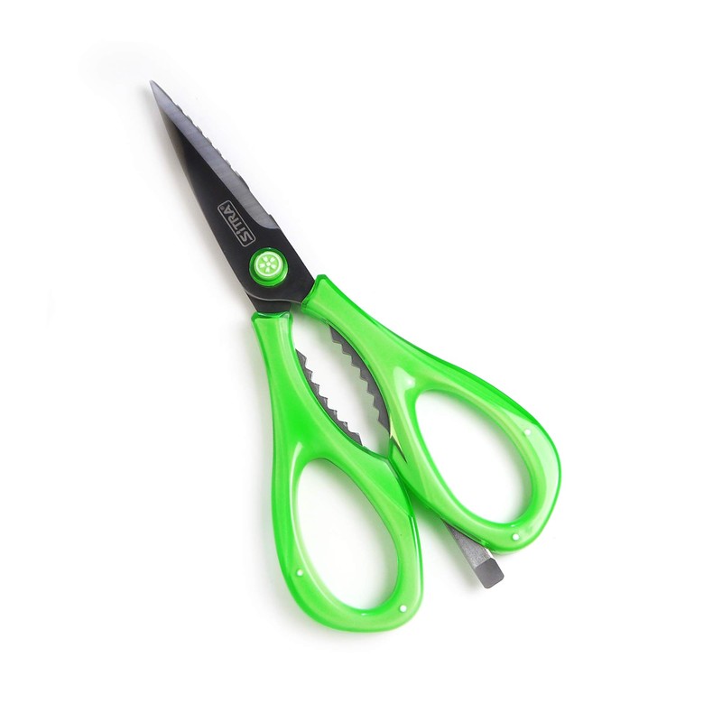 SiTRA 5-in-1 Clear Handle Multifunctional Kitchen Scissors (Green)