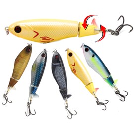 Codaicen Topwater Plopper Bass Crankbaits – Whooper Crank Bait Fishing Lures Catch Bass, Pike, Walleye, Musky, Trout, Whopper Predatory Fish Freshwater Plopper Saltwater Topwater