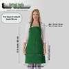 TOSHE Grembiule da cucina in cotone resistente all'acqua con grembiule